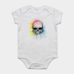 Skull Watercolor Baby Bodysuit